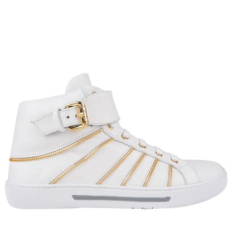 versace zipped high top sneakers